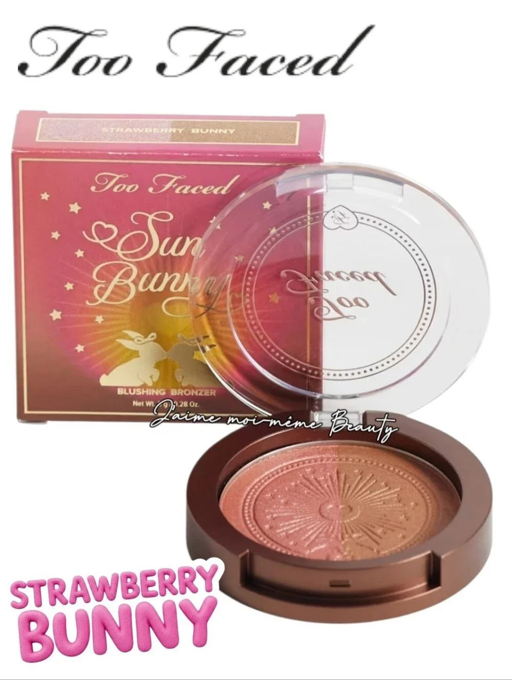 Too Faced Strawberry Bunny Blush Bronzer- Pink Bronze Glow